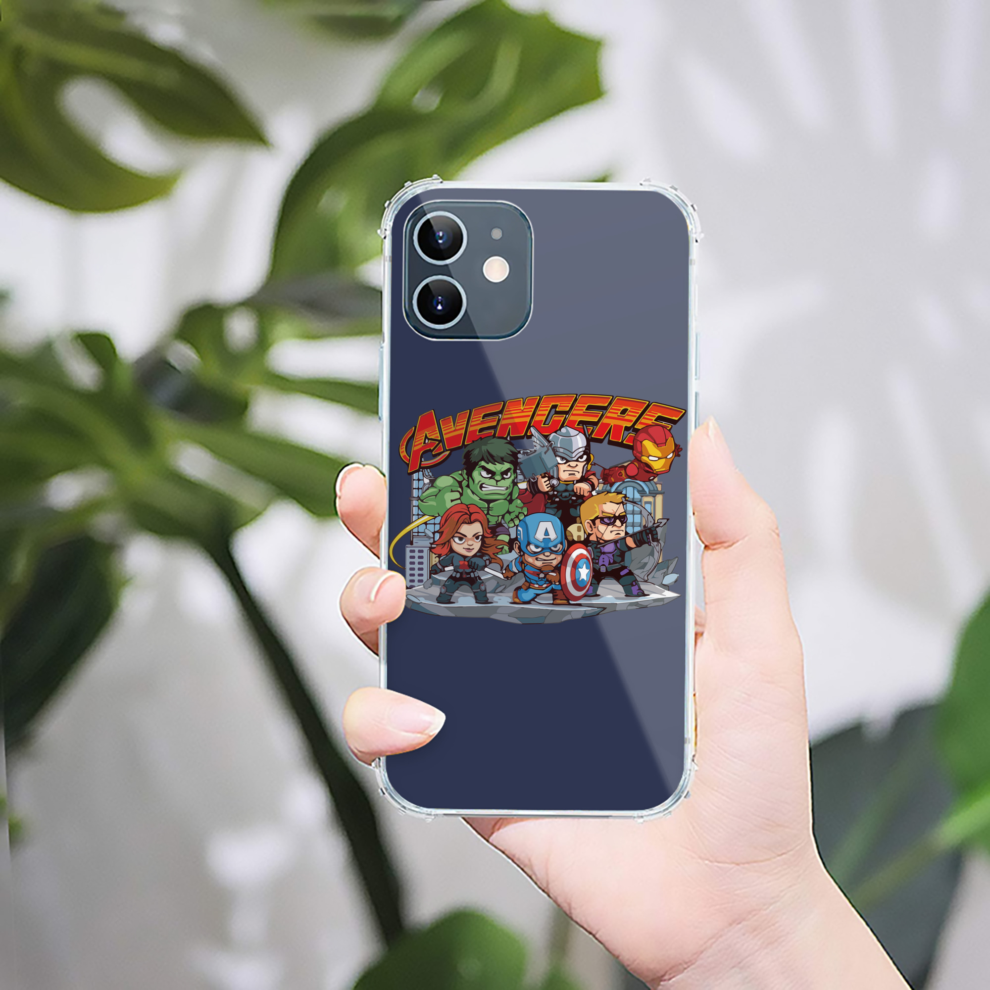 （画像用） アベンジャーズ The Avengers 【iPhone 12シリーズ対応】透明スマホケース（クリアソフトケース）